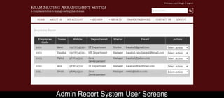 Exam seating plan management system