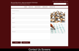 Exam seating plan management system