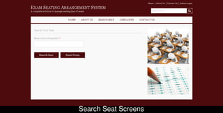 Exam seating plan management system
