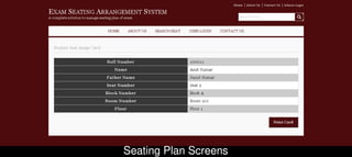 Exam seating plan management system