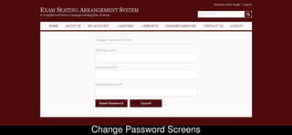 Exam seating plan management system