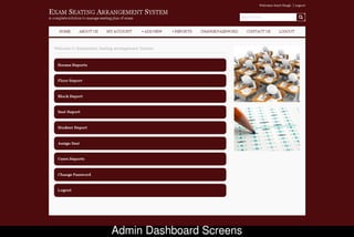 Exam seating plan management system