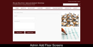 Exam seating plan management system