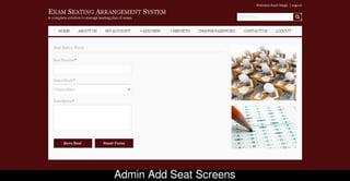 Exam seating plan management system
