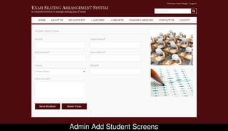 Exam seating plan management system