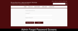Exam seating plan management system