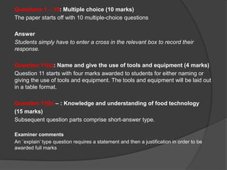Food Technology Exam technique 2012