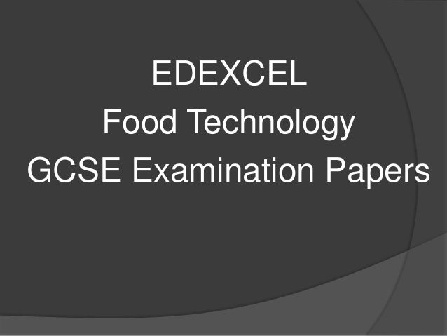 Food Technology Exam technique 2012
