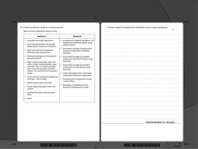 Food Technology Exam technique 2012