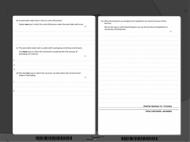 Food Technology Exam technique 2012