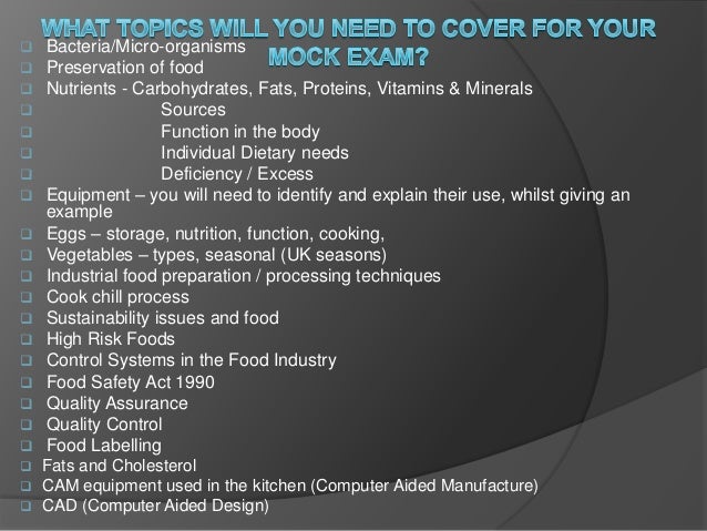 Food Technology Exam technique 2012