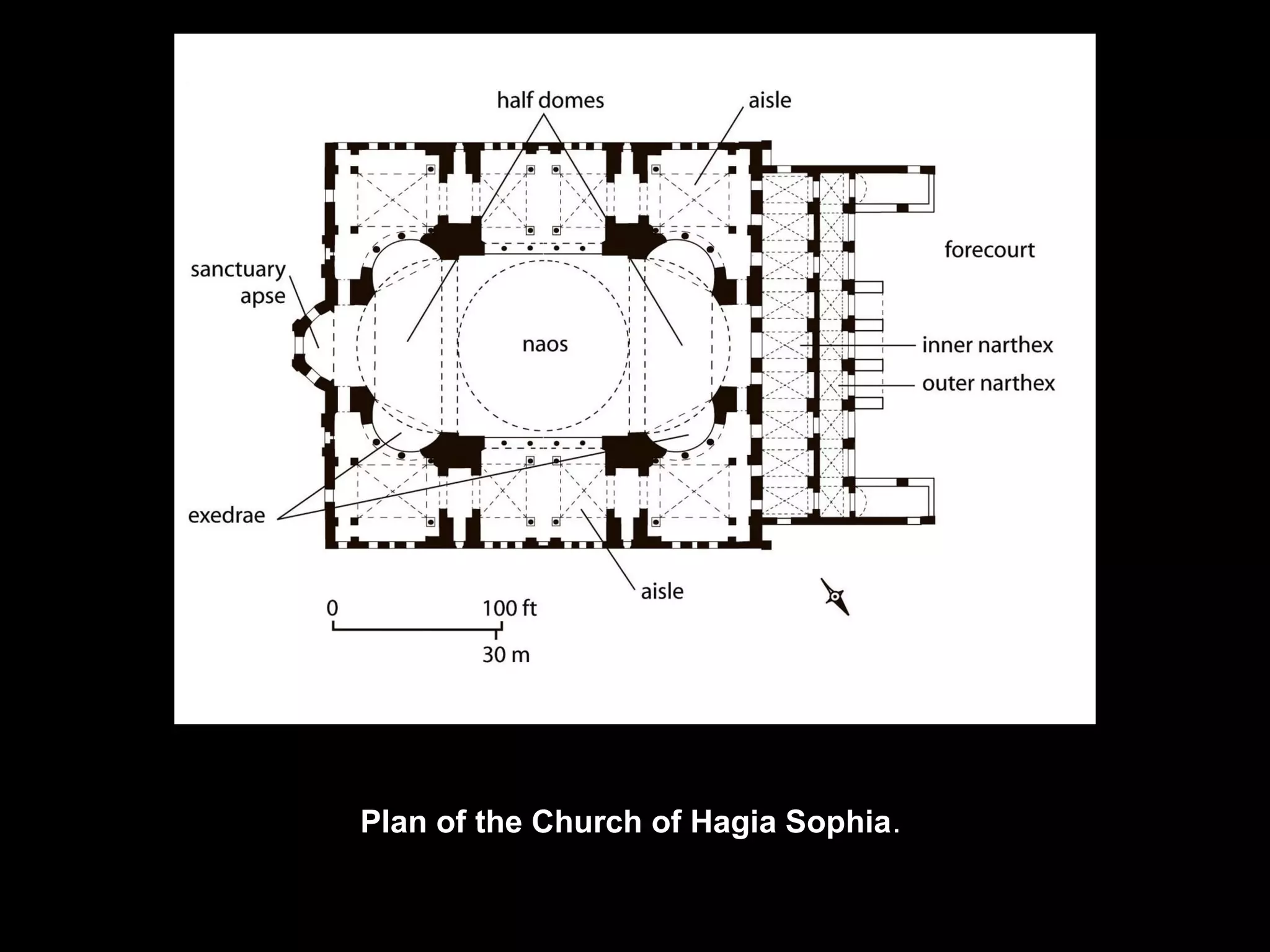 Plan of the Church of Hagia Sophia.
 