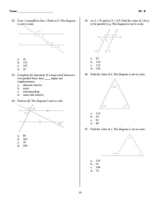29 Name The Smallest Angle Of Abc The Diagram Is Not To ...