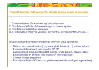 Tradeoff Analysis methodology for climate change impact assessment



1. Characterization of the current agricultural syst...