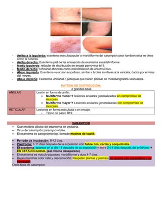 EXANTEMAS EN PEDIATRIA- ENFERMEDADES EXANTEMATICAS | PDF