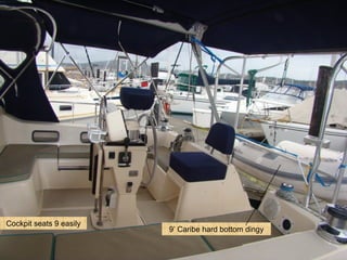 9’ Caribe hard bottom dingy
Cockpit seats 9 easily
 