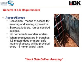 Construction Safety awareness training for excavation | PPT