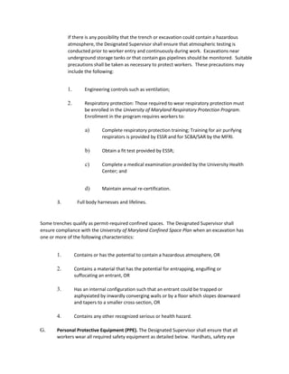 EXCAVATION AND TRENCHING PLAN.docx excvation | DOCX