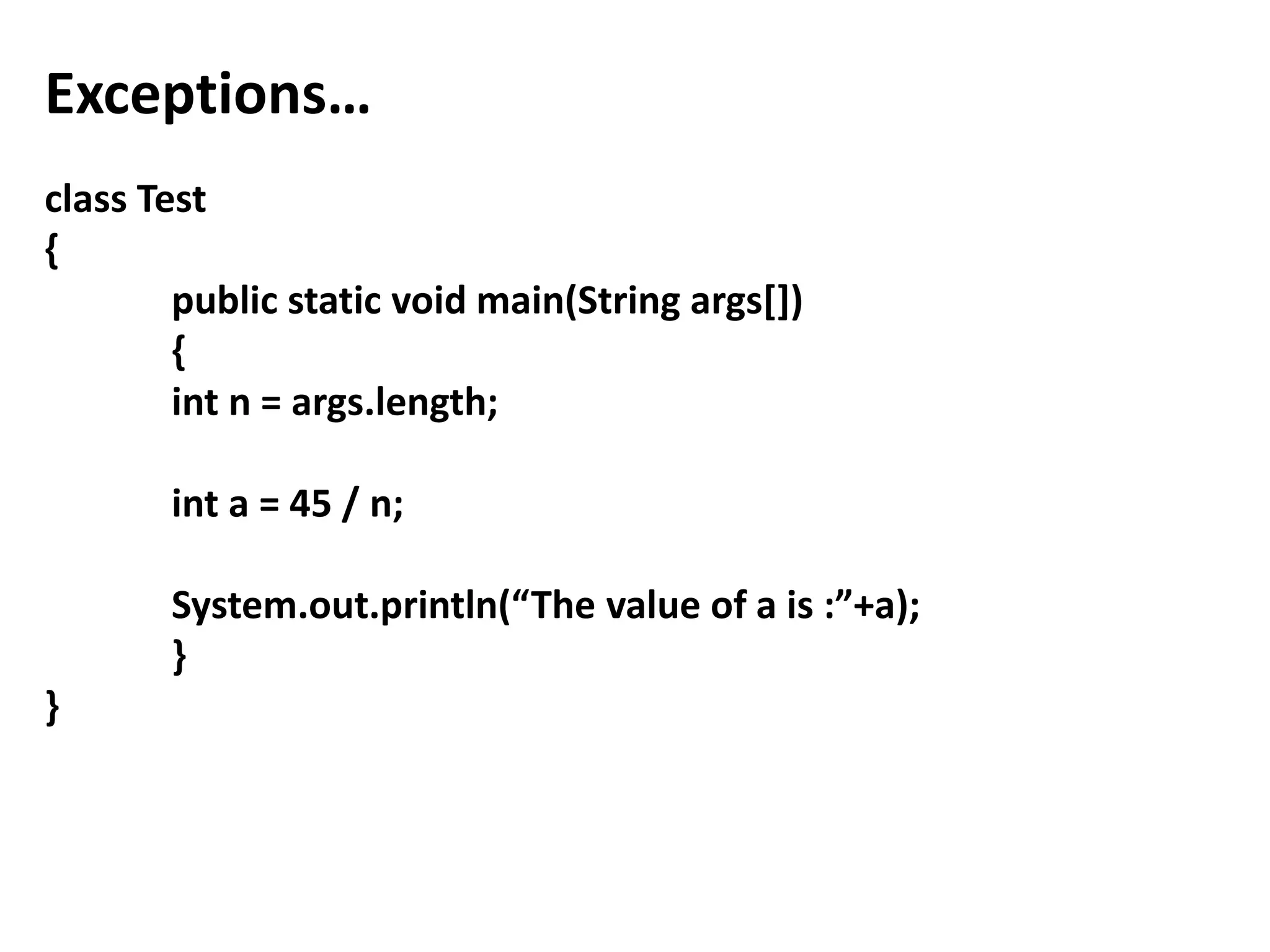 Excception Handling PPT Excception handling ppt
