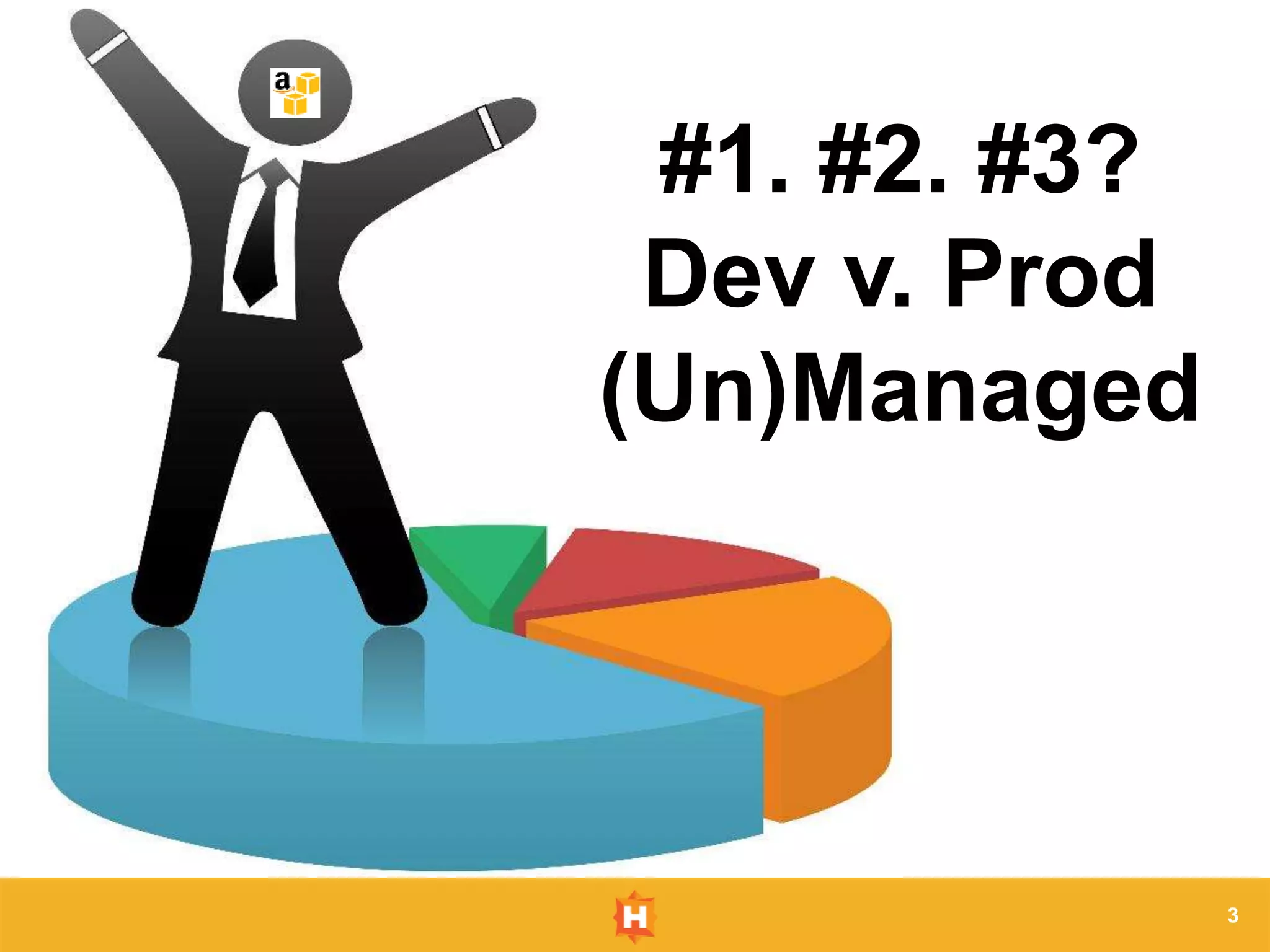 3
#1. #2. #3?
Dev v. Prod
(Un)Managed
 