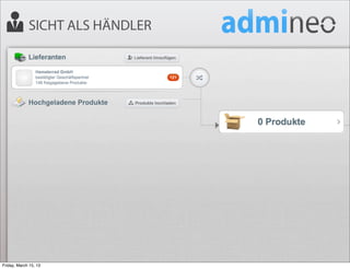 SICHT ALS HÄNDLER




Friday, March 15, 13
 