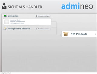 SICHT ALS HÄNDLER




Friday, March 15, 13
 