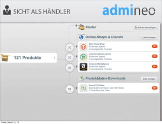SICHT ALS HÄNDLER




Friday, March 15, 13
 