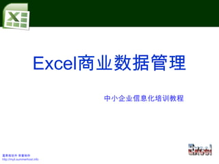 Excel商业数据管理 中小企业信息化培训教程 