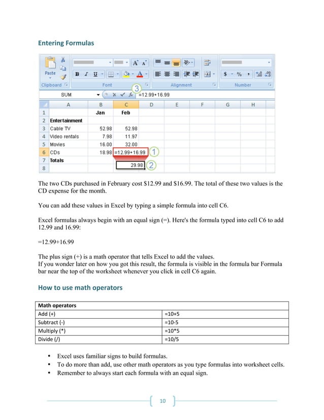 Intro to Microsoft Excel 2007 | PDF