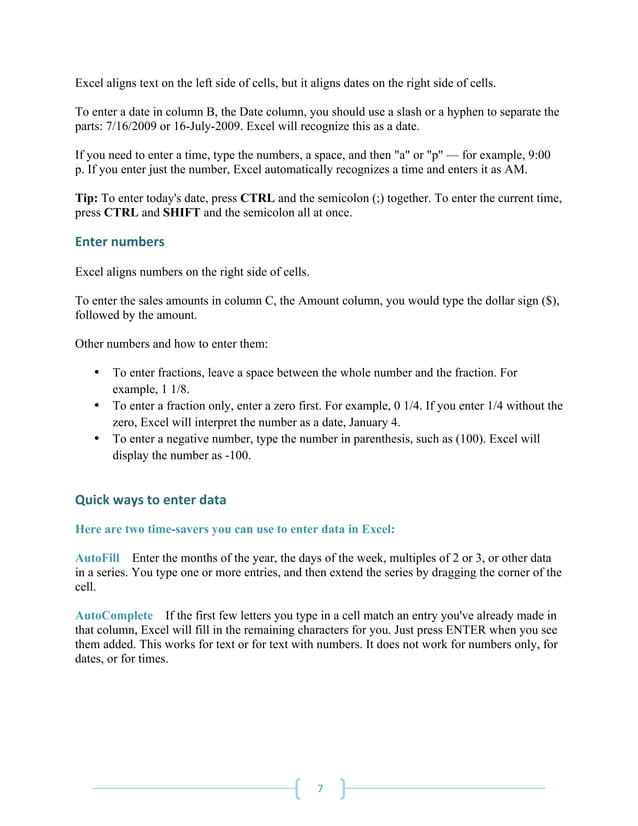 Intro to Microsoft Excel 2007 | PDF