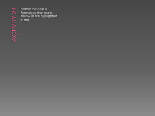 Change the number formatting and the date