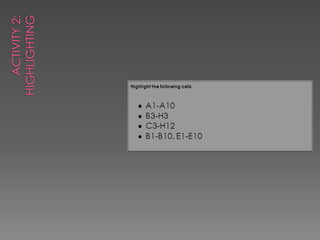 Activity 2:Highlighting