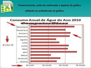 Posteriormente, pode ser melhorado o aspecto do gráfico editando as preferências do gráfico.   