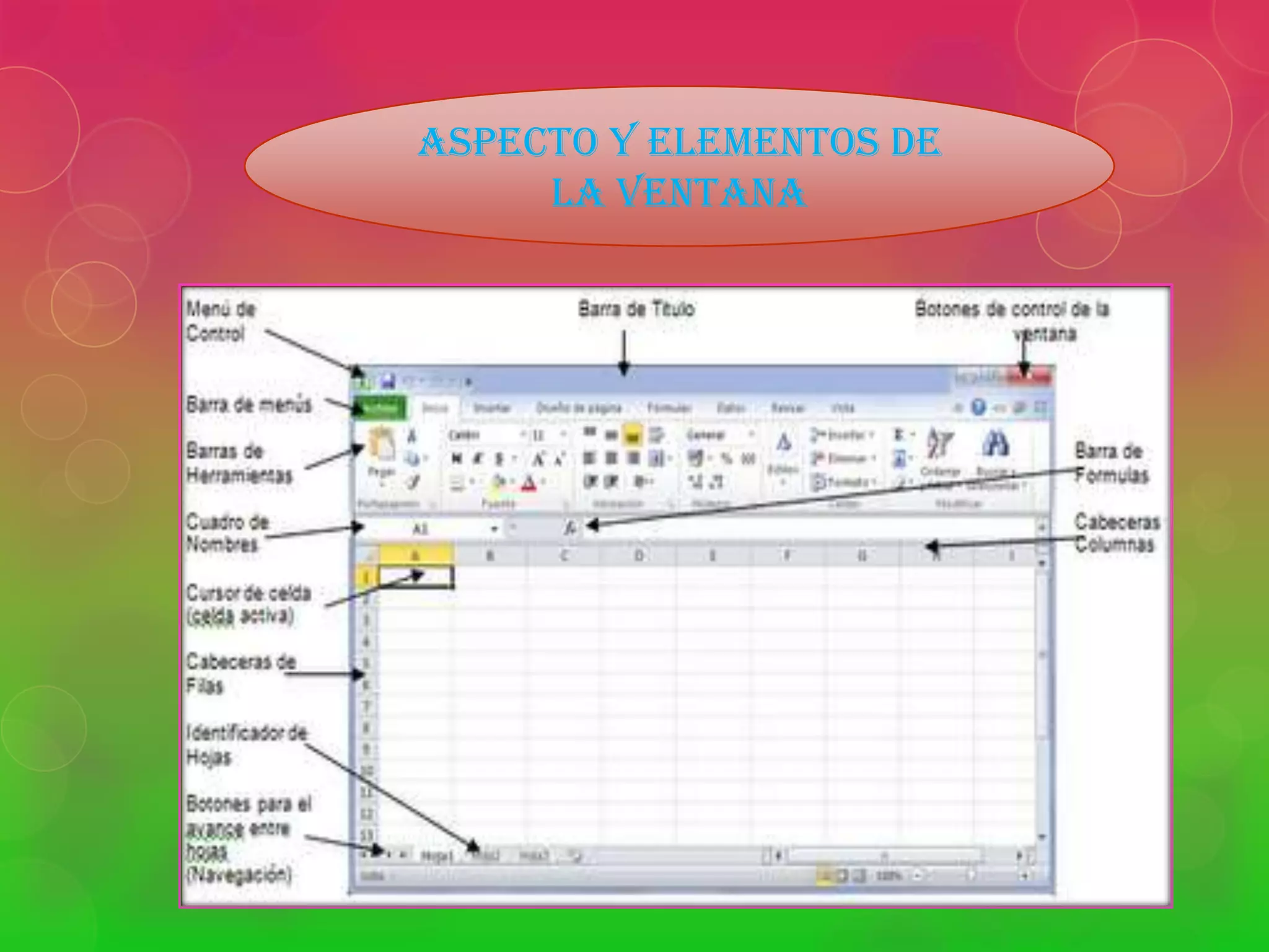 ASPECTO Y ELEMENTOS DE
LA VENTANA

 