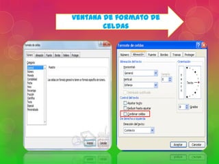 ventana de formato de
celdas

 