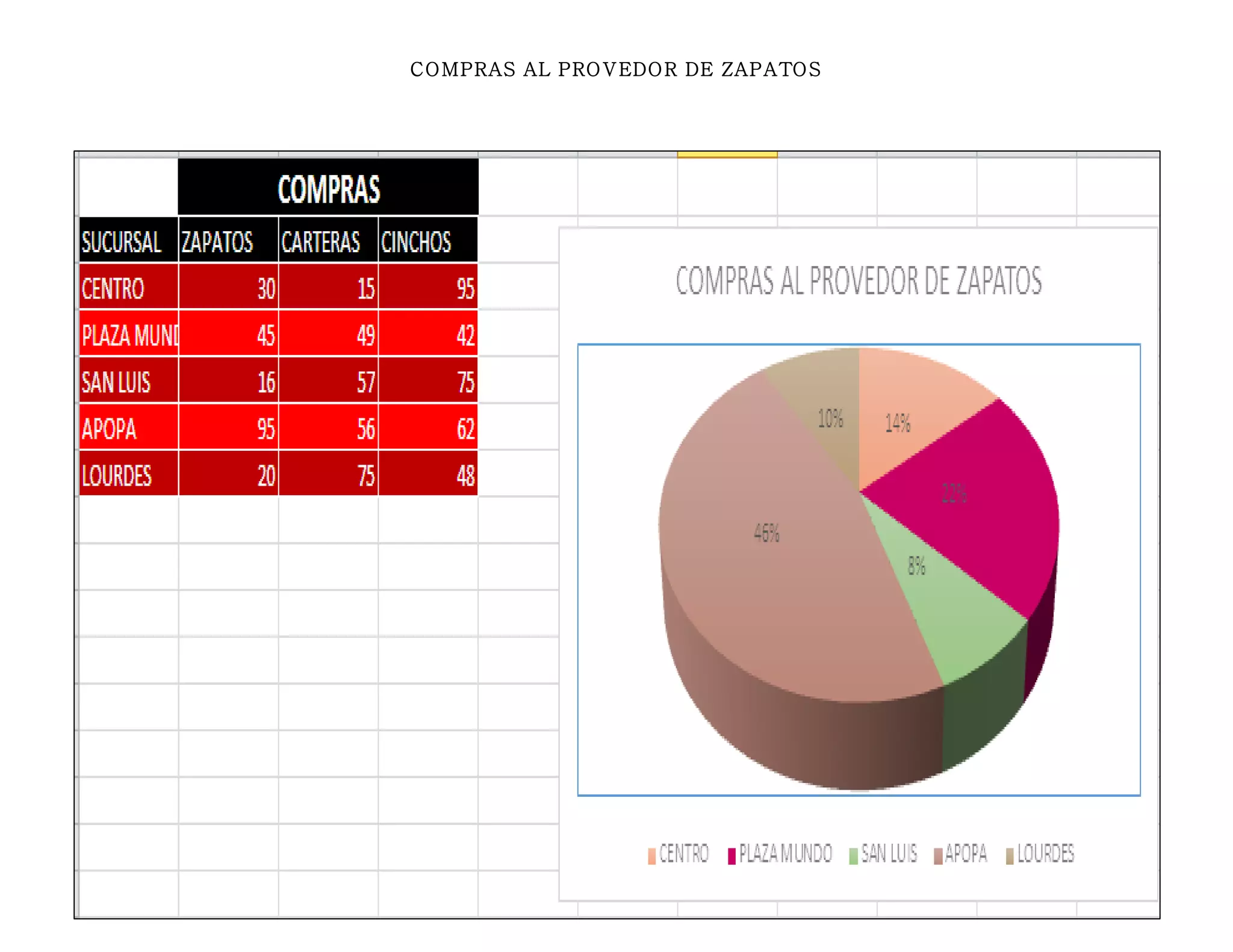 COMPRAS AL PROVEDOR DE ZAPATOS