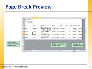 XPXPXPPage Break Preview
New Perspectives on Microsoft Office 2010 42
 
