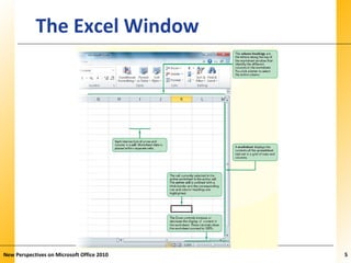 XPXPXP
New Perspectives on Microsoft Office 2010 5
The Excel Window
 