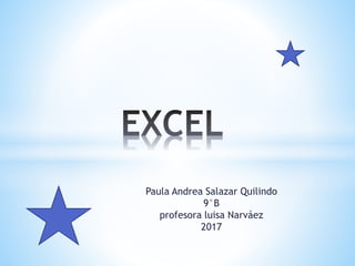 Paula Andrea Salazar Quilindo
9°B
profesora luisa Narváez
2017
 