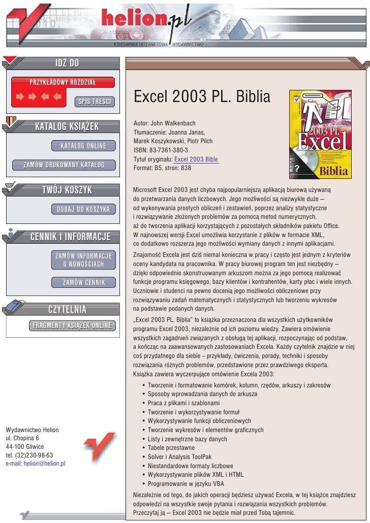Excel 2022 pl. biblia chomikuj