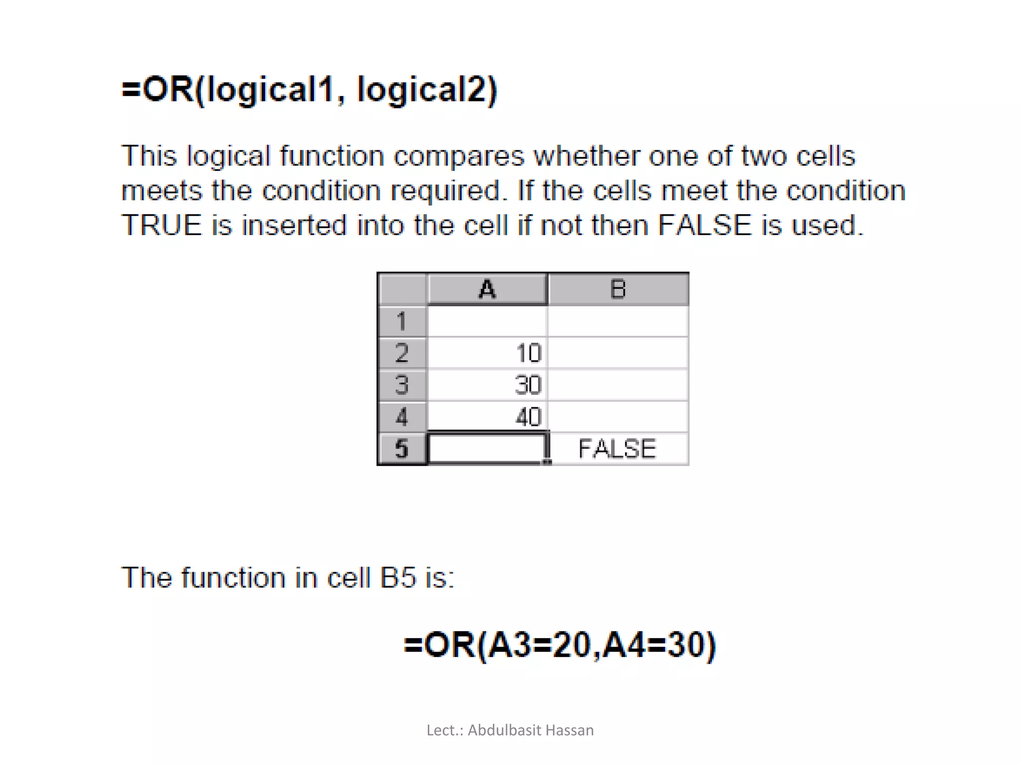 Lect.: Abdulbasit Hassan
 