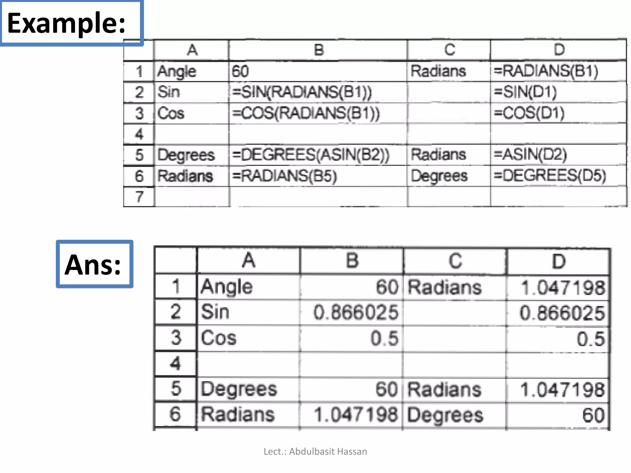 Example:
Ans:
Lect.: Abdulbasit Hassan
 