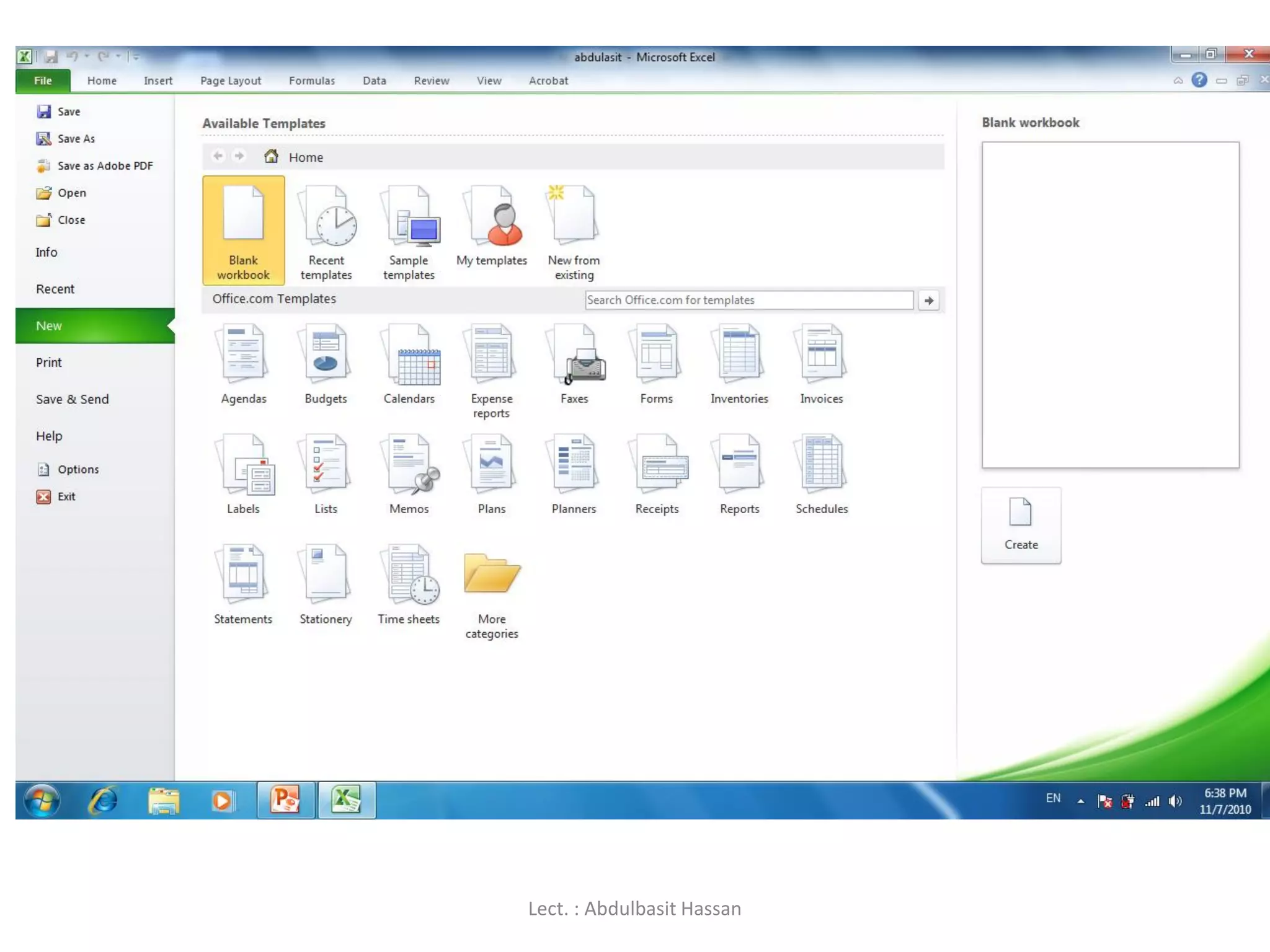Lect. : Abdulbasit Hassan
 