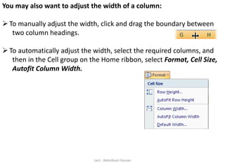 MS Excel | PDF