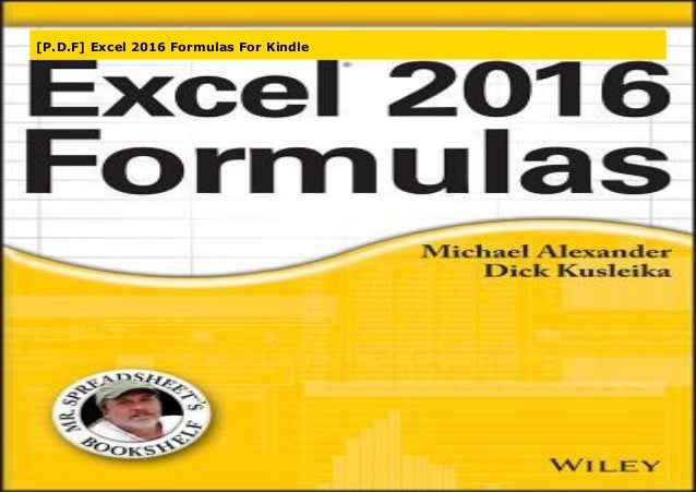 P D F Excel 16 Formulas For Kindle