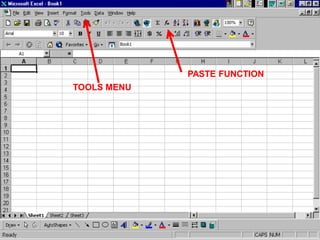 PASTE FUNCTION
TOOLS MENU

 