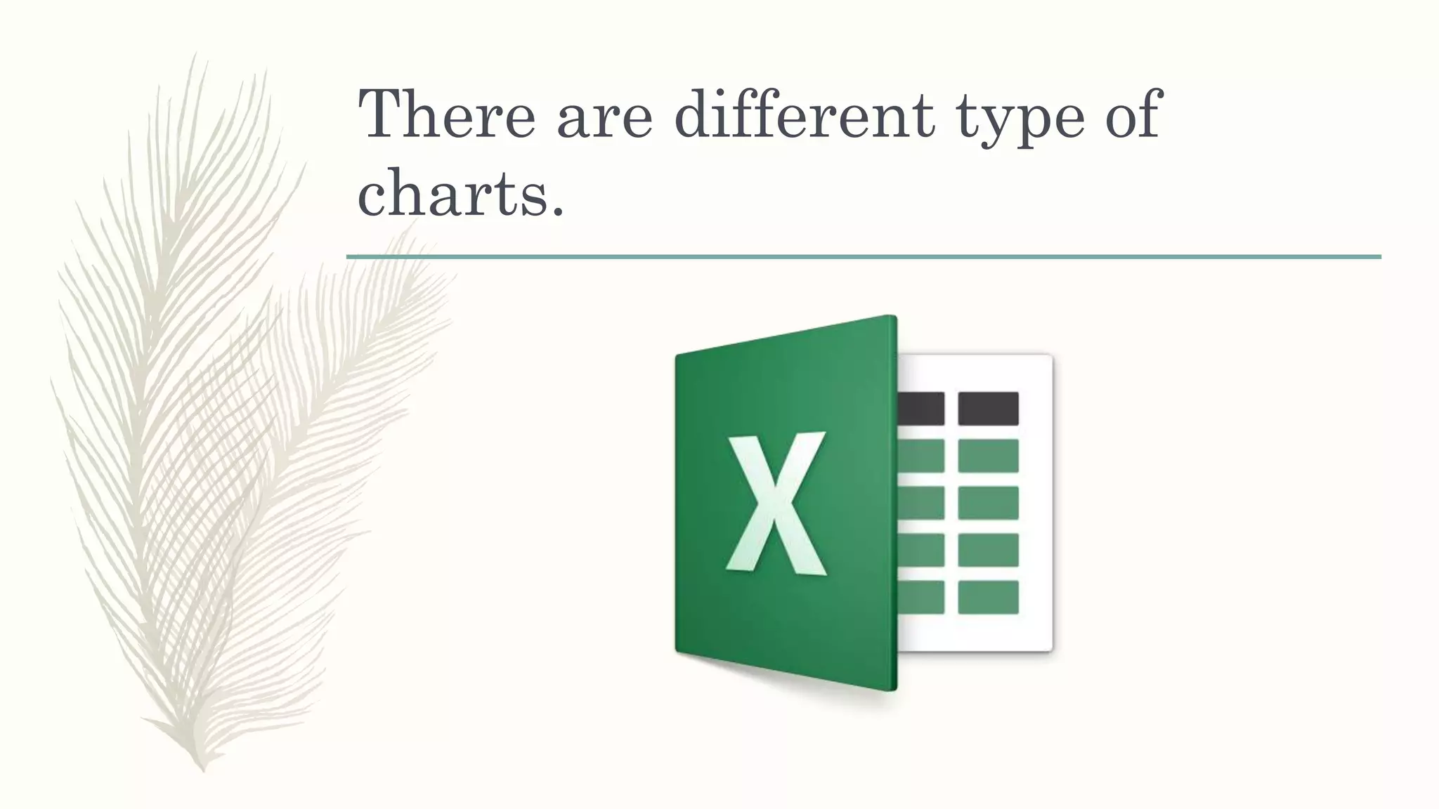 There are different type of
charts.