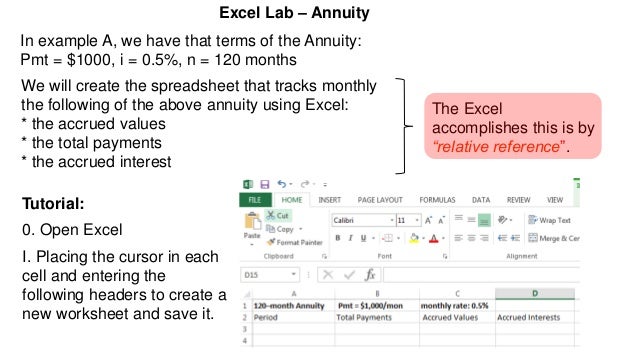 excel annuity lab annuity excel