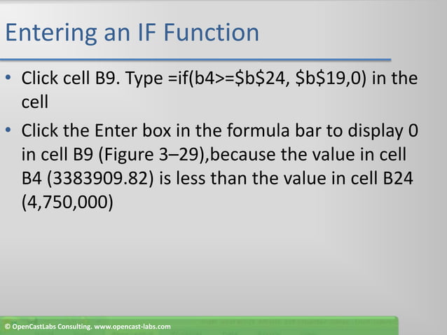 OpenCastLabs Excel chapter-3 | PPTX