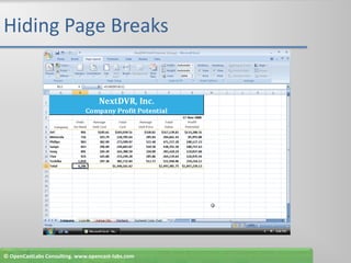 Hiding Page Breaks© OpenCastLabs Consulting. www.opencast-labs.com